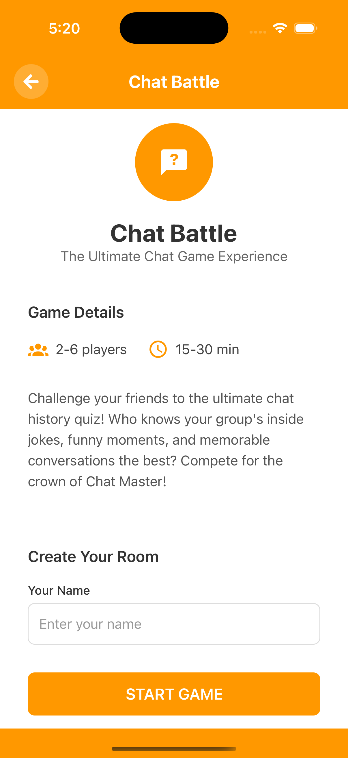 Chat Battle Game